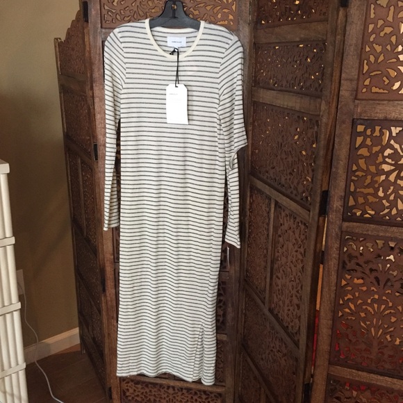 NEW NWT Current Elliot Quince Stripe Midi Dress 1 - Picture 3 of 5